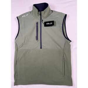 NWT RALPH LAUREN  RLX Men's Cargo Green Golf Vest Large L Fleece Nylon